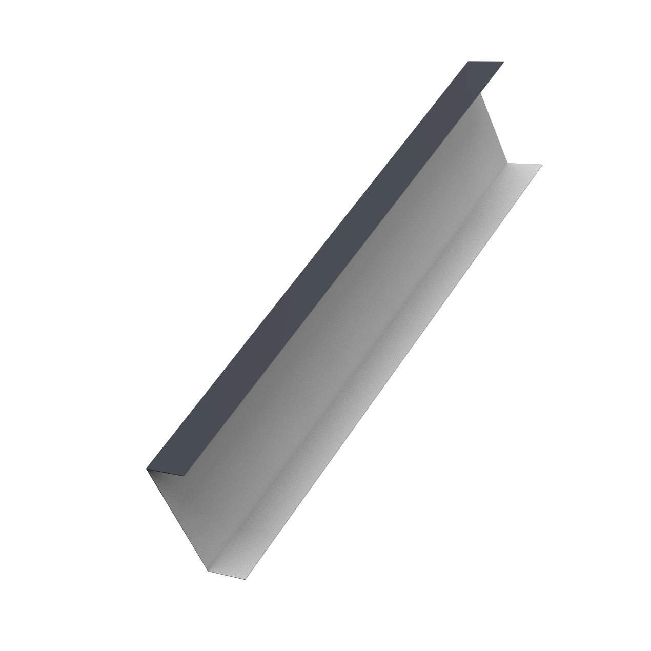 Декоративная накладка на столб универсальная 80х80 для забора жалюзи 0,45 Drap TR RAL 7024 мокрый асфальт (2,5м)