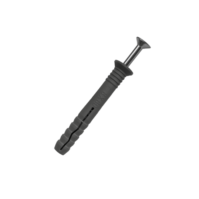 Дюбель-гвоздь Daxmer потайной 8х80 (100шт) шлиц Pz2, полипропилен, цинк