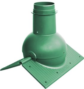 Элемент коньковый Krovent Pipe-Cone зеленый