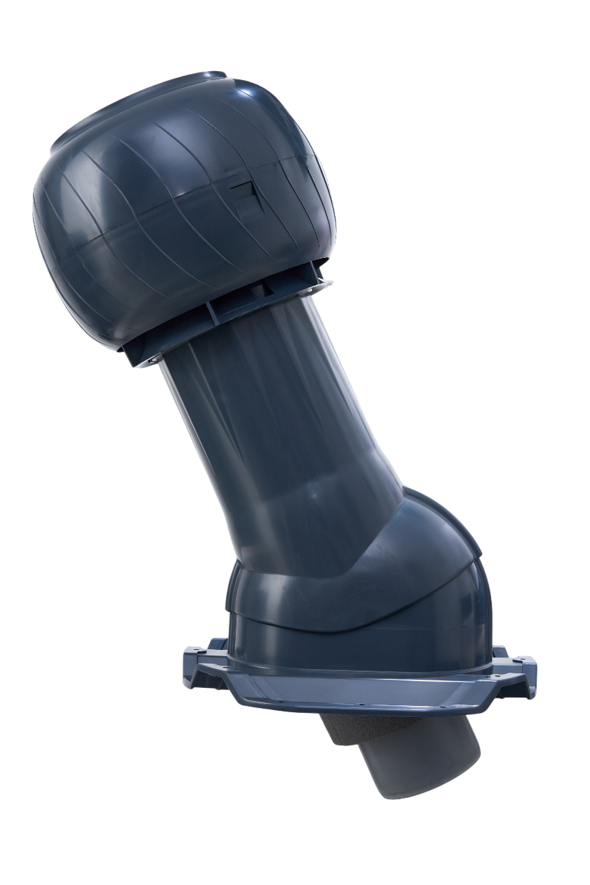 Комплект канализационный Gervent Statik для кровли Профнастил-21 изолированный 110/160мм серый графит