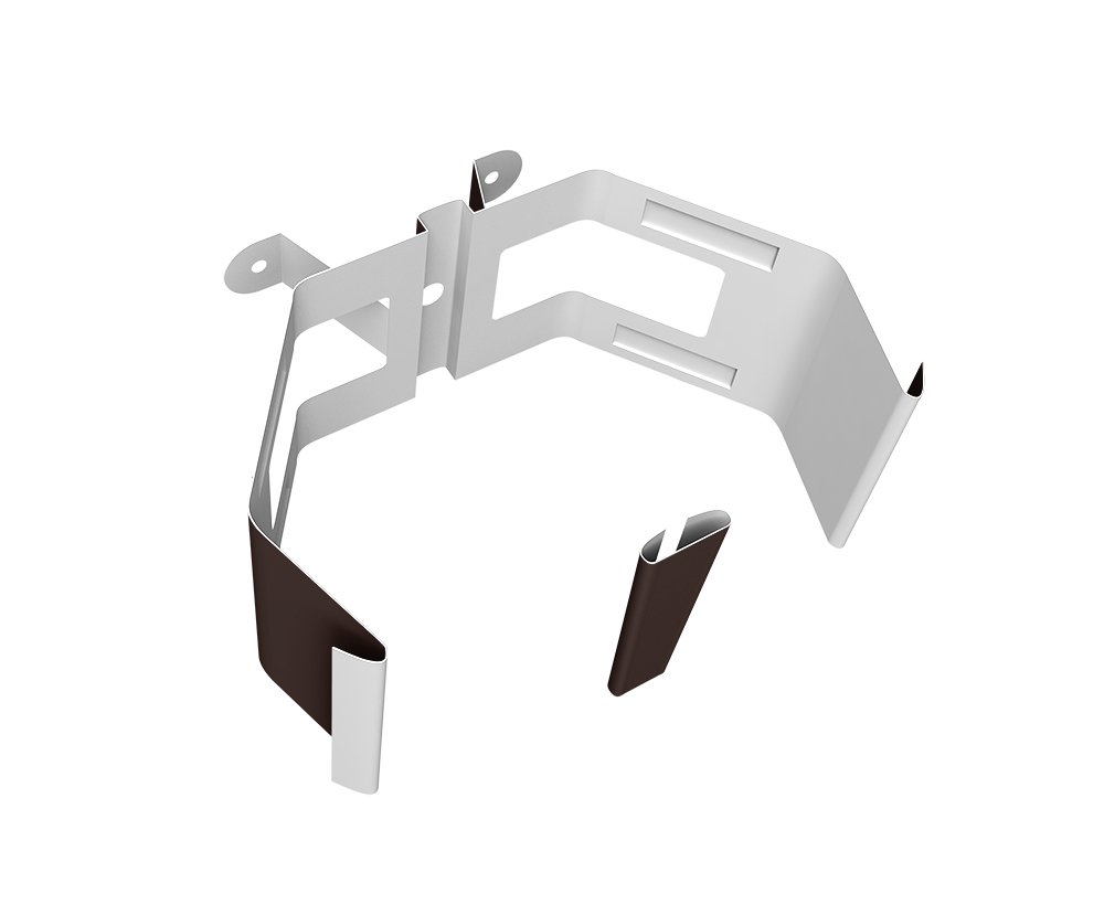 Крепление трубы для гофры на дерево Vortex Lite Matt RAL 8017 шоколад