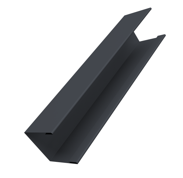 Крышка жалюзи Milan Slim 0,45 Drap-double TX RAL 7024 мокрый асфальт (2,5м)