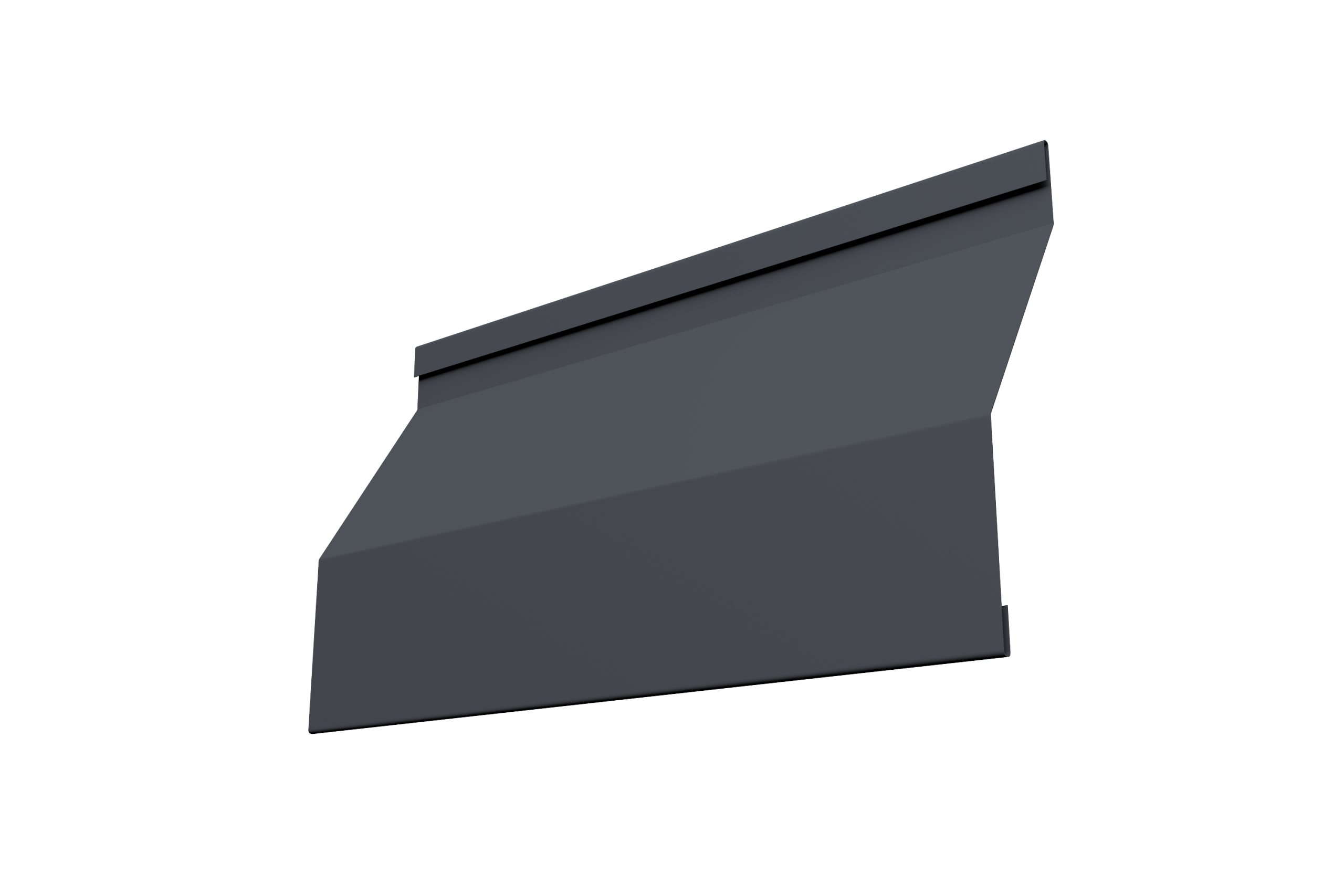 Ламель забора жалюзи Milan Slim 0,45 Drap TwinColor с пленкой RAL 7024 мокрый асфальт