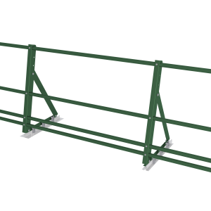 Ограждение кровельное со снегозадержателем на фальц Optima 0,65х2м RAL 6002