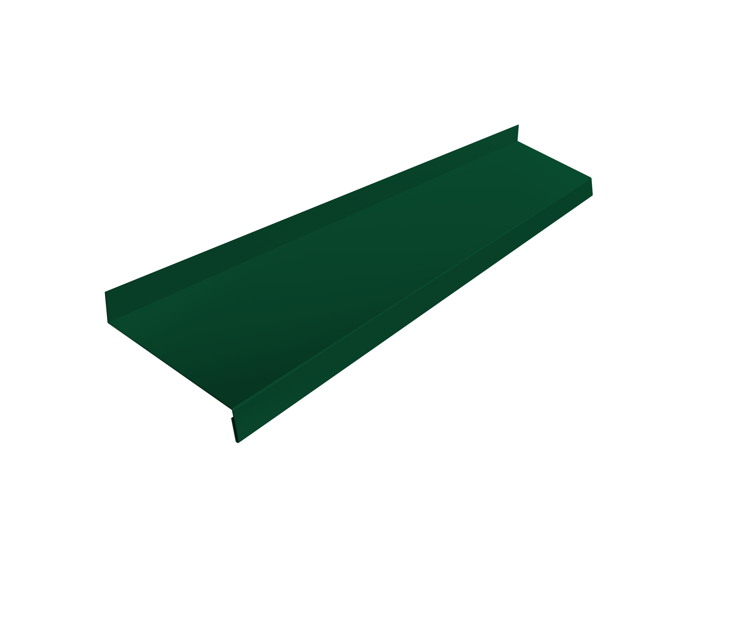 Отлив простой 150 0,45 Drap RAL 6005 зеленый мох (2м)