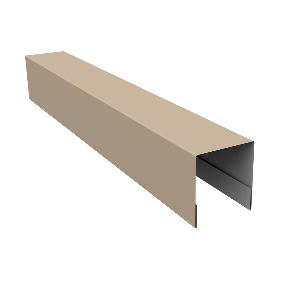 Планка боковая для забора из сайдинга (Блок-хаус new) 0,45 Drap RAL 1015 светлая слоновая кость (2,06м)