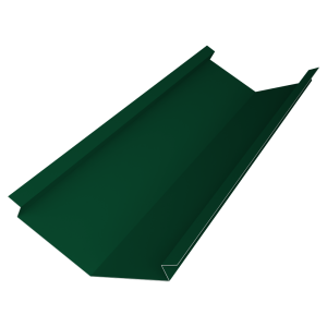 Планка ендовы нижней для композитной черепицы 140х140 0,5 Satin Matt TX RAL 6005 зеленый мох (2м)