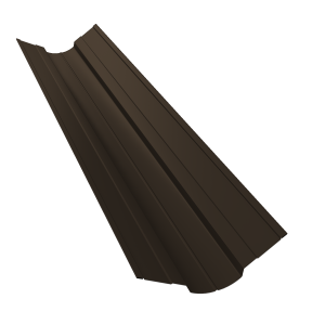 Планка ендовы верхней фигурной 70x70 0,45 Drap-double TX RR 32 темно-коричневый (2м)