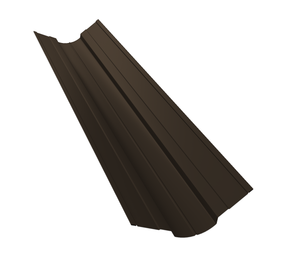 Планка ендовы верхней фигурной 70x70 0,45 Drap-double TX RR 32 темно-коричневый (2м)