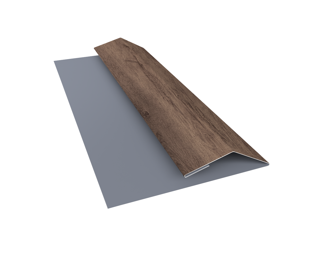 Планка финишная Блок-Хаус new Grand Line 0,45 Print Premium Almond Wood Fresh (2м)