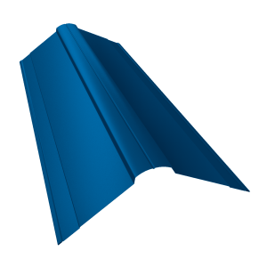 Планка конька фигурного 150x150 0,4 PE с пленкой RAL 5005 сигнальный синий (2м)