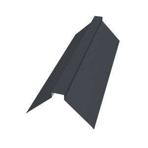 Планка конька плоского 115х30х115 0,5 Satin Matt TX RAL 7024 мокрый асфальт (3м)