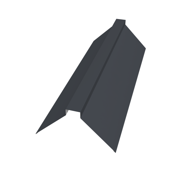 Планка конька плоского 115х30х115 0,5 Satin Matt TX RAL 7024 мокрый асфальт (3м)