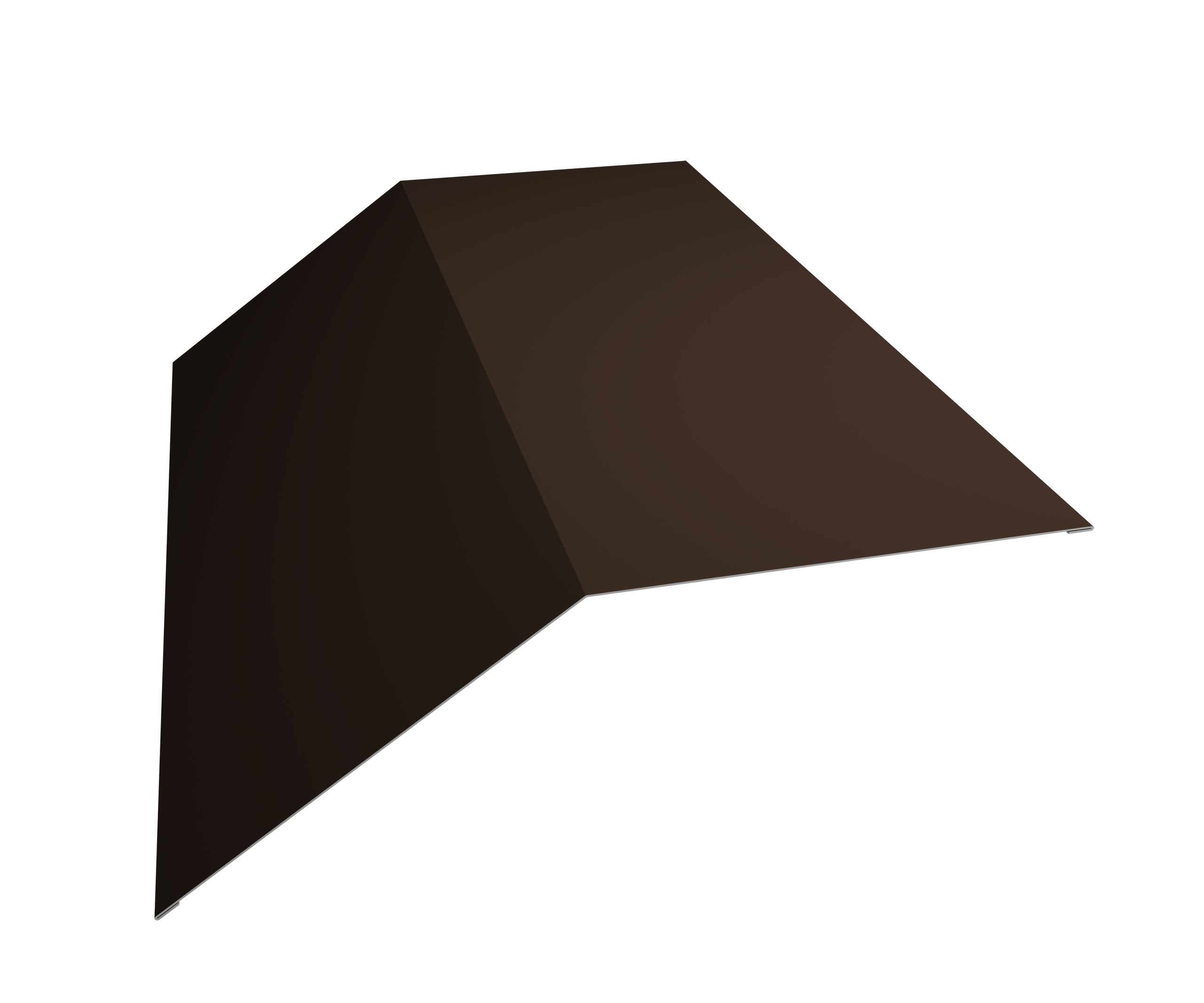 Планка конька плоского 190х190 0,45 Drap TX RAL 8017 шоколад (2м)