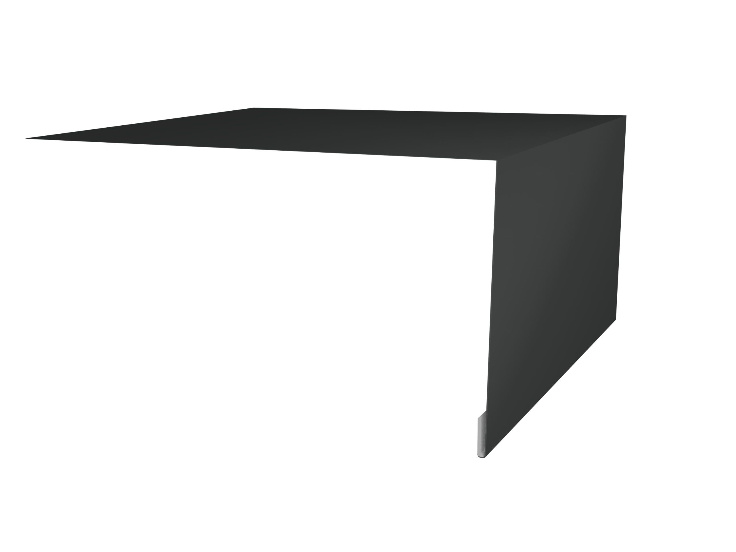 Планка околооконная простая 250х75 0,5 PurPro Matt 275 RAL 7016 антрацитово-серый (2м)