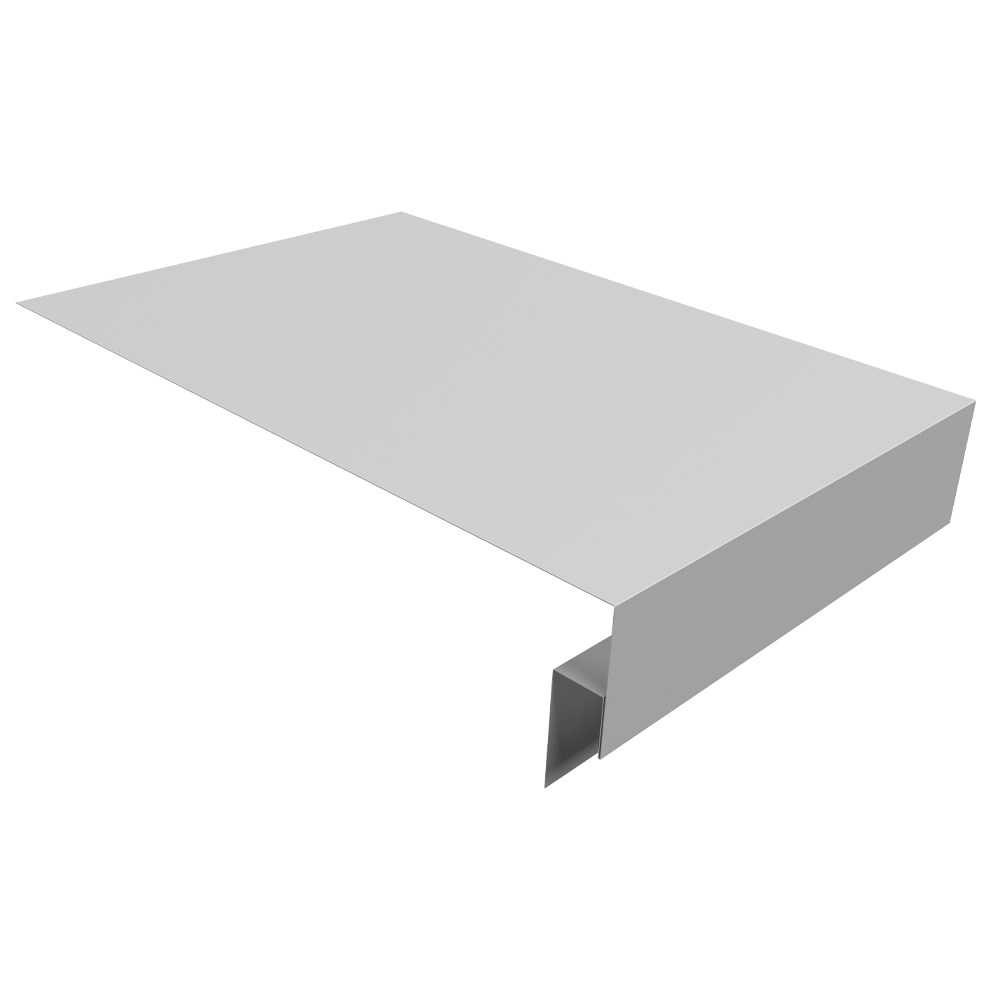 Планка околооконная сложная 250х50х12 (j-фаска) 0,45 PE с пленкой RAL 9003 сигнальный белый (2м)