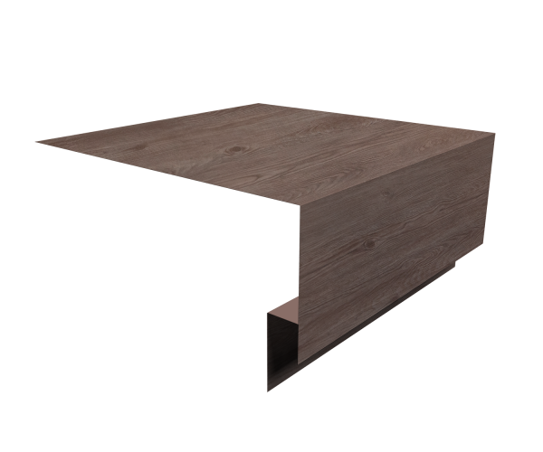 Планка околооконная сложная Экобрус Grand Line 250х75х25 0,45 Print Elite White Wood TwinColor (2м)