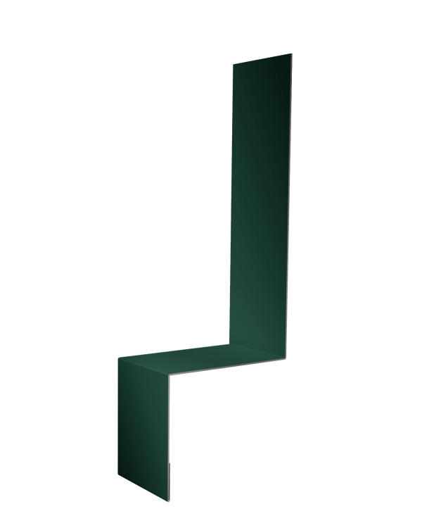Планка примыкание боковое фальц 0,5 Satin Matt TX RAL 6005 зеленый мох (2м)