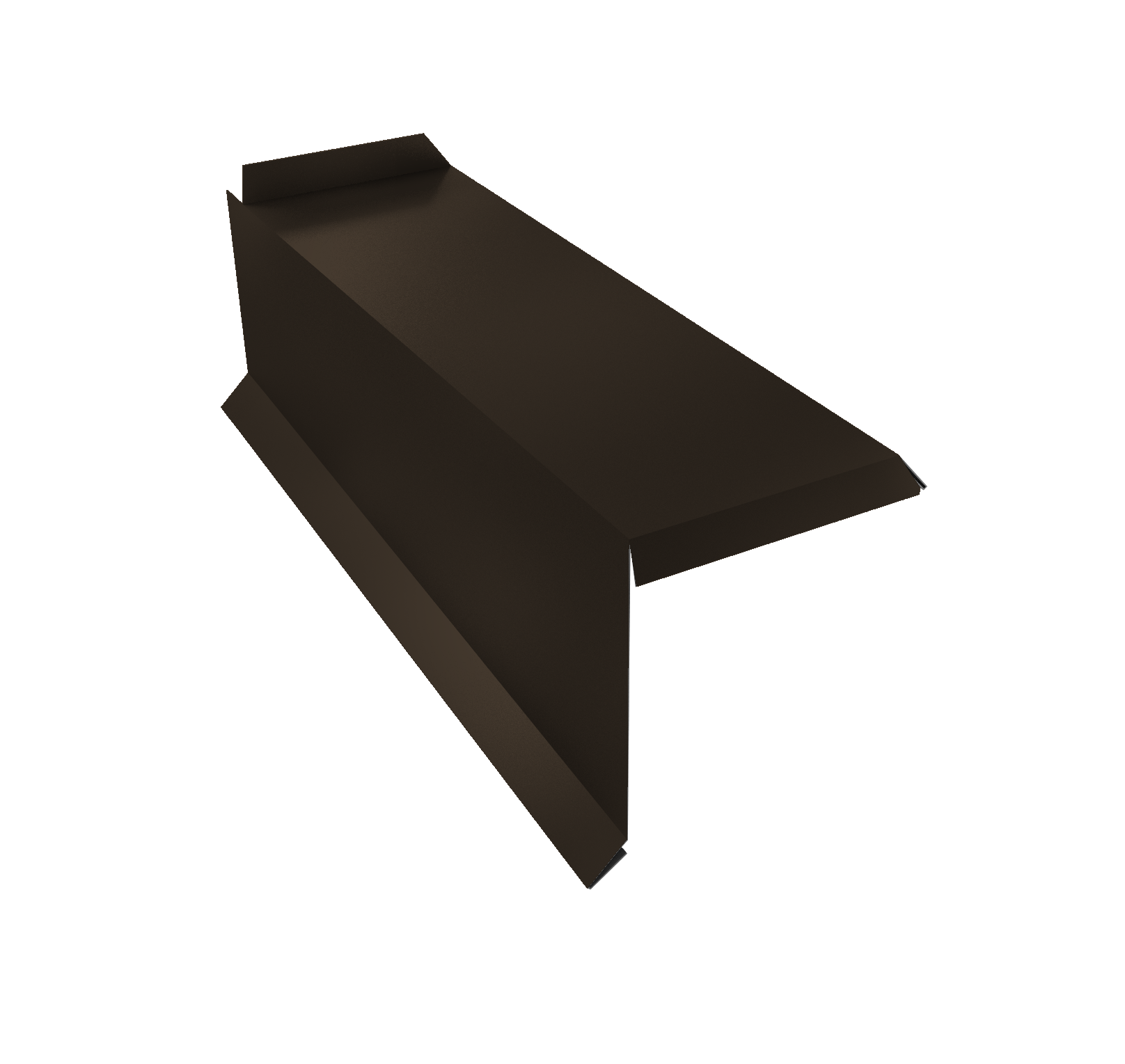 Планка торцевая сегментная 30мм Левая 0,5 Satin с пленкой RR 32 темно-коричневый