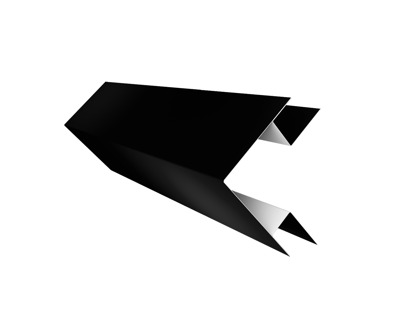 Планка угла внешнего сложного Блок-Хаус new Grand Line 0,5 PurLite Matt RAL 9005 черный (2м)