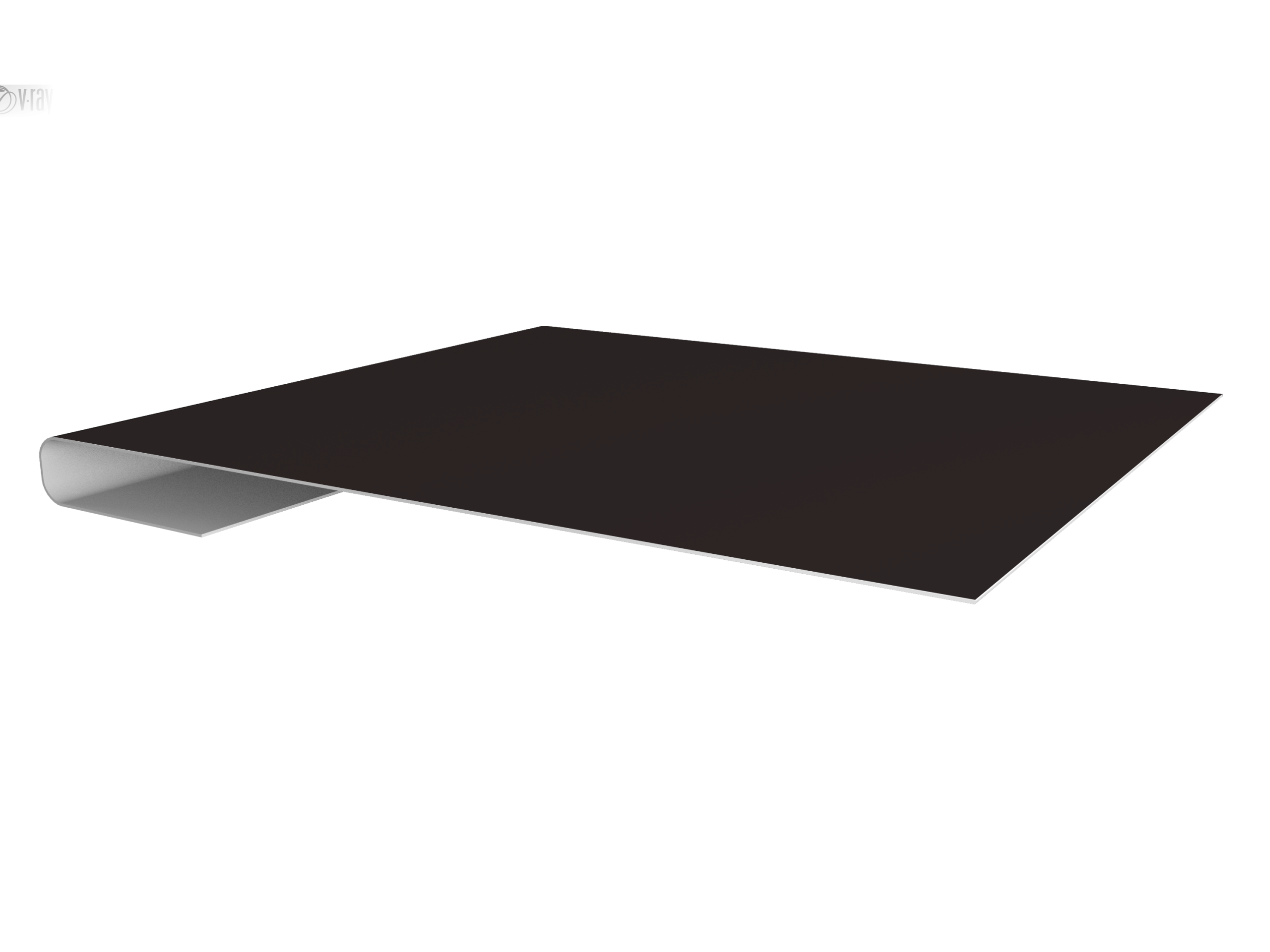 Планка завершающая 0,45 Drap ST RAL 9005 черный (3м)