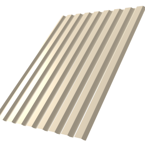 Профнастил С20A 0,5 Satin RAL 1015 светлая слоновая кость