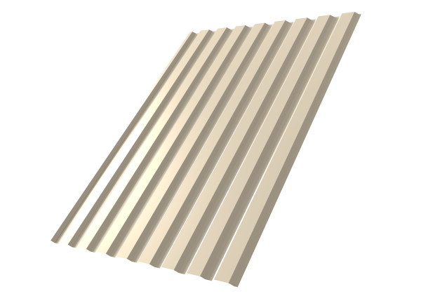 Профнастил С20A 0,5 Satin RAL 1015 светлая слоновая кость