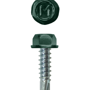 Саморез для забора по металлу Daxmer 4,8х19 без шайбы св.№2 (500шт) RAL 6005
