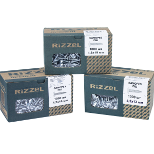 Саморез ПШ Rizzel 4,2х14 (400шт) шлиц PH2, цинк