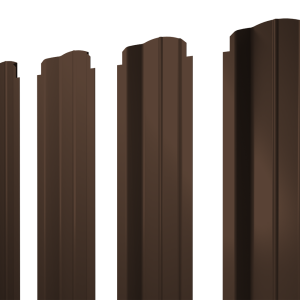 Штакетник П-образный B фигурный 0,4 PE RAL 8017 шоколад