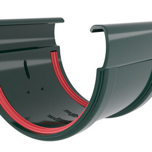 Соединитель желобов Дизайн 135 ПВХ Grand Line зелёный (RAL 6005)