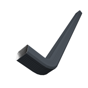 Труба гофрированная Vortex Lite 76х102х3000мм с коленом PE RAL 7024 мокрый асфальт