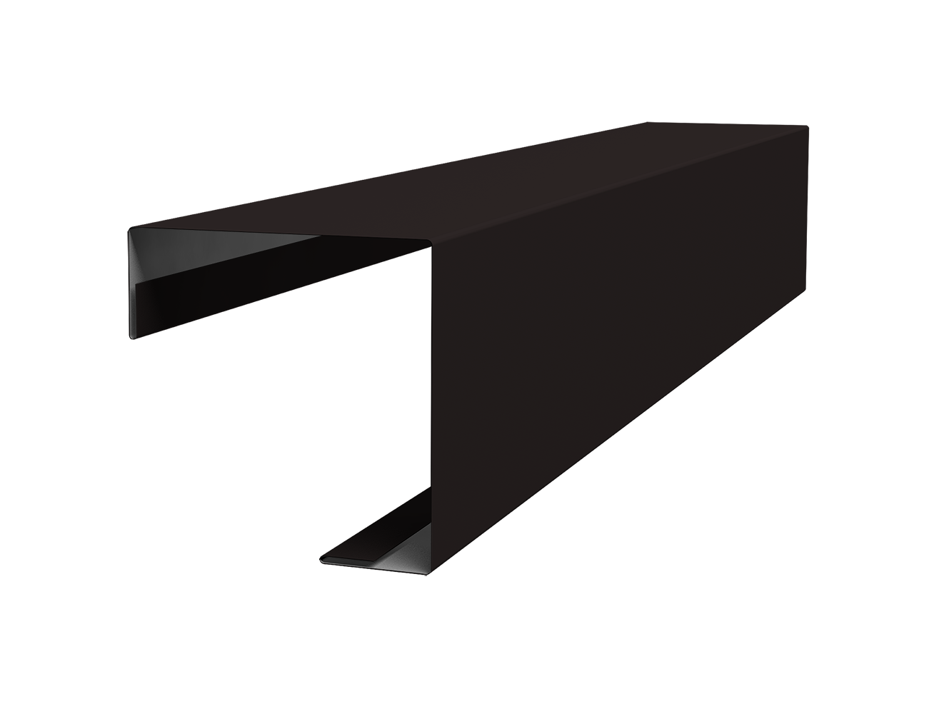 Угол внешний простой фальц 0,5 PurPro Matt 275 RAL 9005 черный (3м)