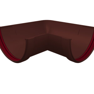 Угол желоба 90 град. универ.Классика 120 ПВХ Grand Line шоколадный (RAL 8017)