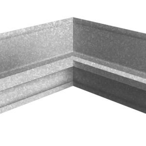 Угол желоба со сварным швом внутренний Vortex Project 210мм Zn