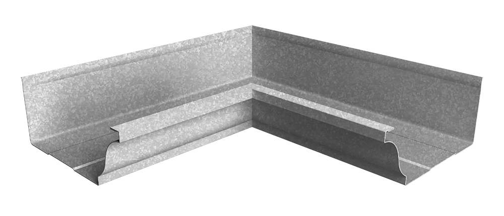 Угол желоба со сварным швом внутренний Vortex Project 210мм Zn