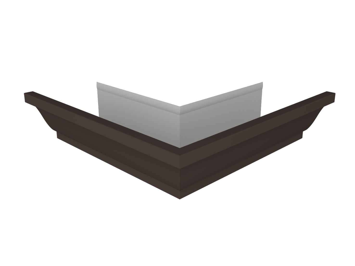 Угол желоба внешний Vortex Lite 130мм RR 32 темно-коричневый