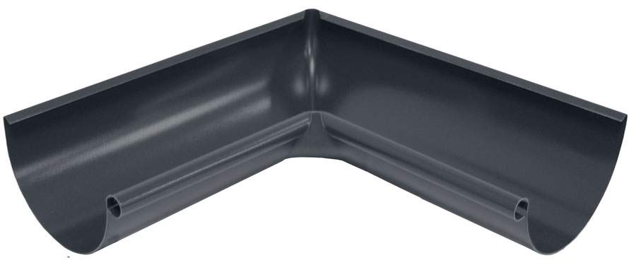 Угол желоба внутренний 90 гр 125 мм Мatt RAL 7024