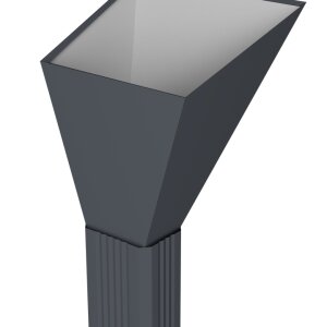 Воронка водосборная прямоугольная Vortex Lite Matt RAL 7024 мокрый асфальт