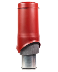 Выход вентиляции Krovent Pipe-VT 125 изолированный красный