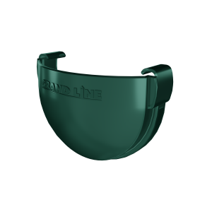 Заглушка желоба Дизайн 135 ПВХ Grand Line зелёный (RAL 6005)