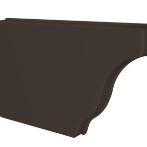 Заглушка желоба левая Vortex Lite Matt 130мм RR 32 темно-коричневый