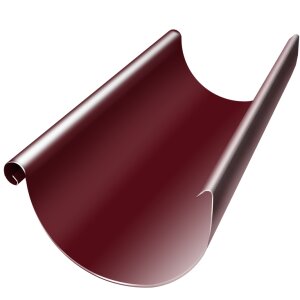 Желоб полукруглый GL PU 125 мм 3 м RAL 3005 красное вино