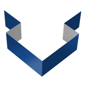 Угол внешний симметричный фибросайдинга 0,45 PE с пленкой RAL 5005 сигнальный синий (2м)