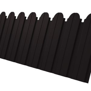Профнастил C10B фигурный 0,5 Satin Matt RAL 9005 черный