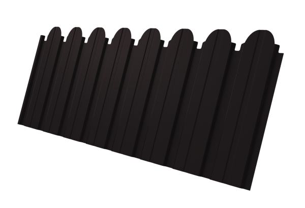 Профнастил C10B фигурный 0,5 Satin Matt RAL 9005 черный