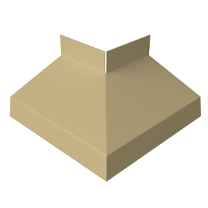 Угол отлива внешний 70 0,45 PE с пленкой RAL 1014 слоновая кость