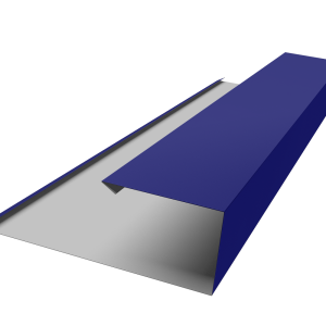 Планка торцевая страховочная 0,45 PE с пленкой RAL 5002 ультрамариново-синий (3м)