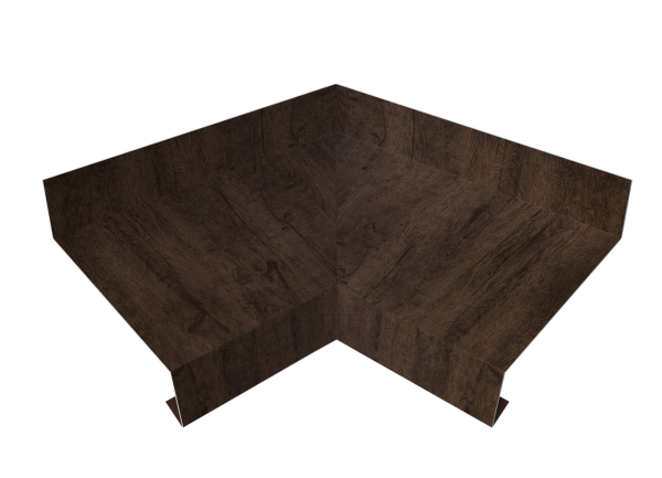 Угол отлива внутренний 70 0,45 Print Elite с пленкой Antique Wood TwinColor