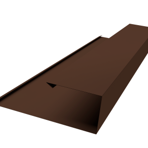 Планка торцевая страховочная 0,4 PE-Double с пленкой RAL 8017 шоколад (3м)